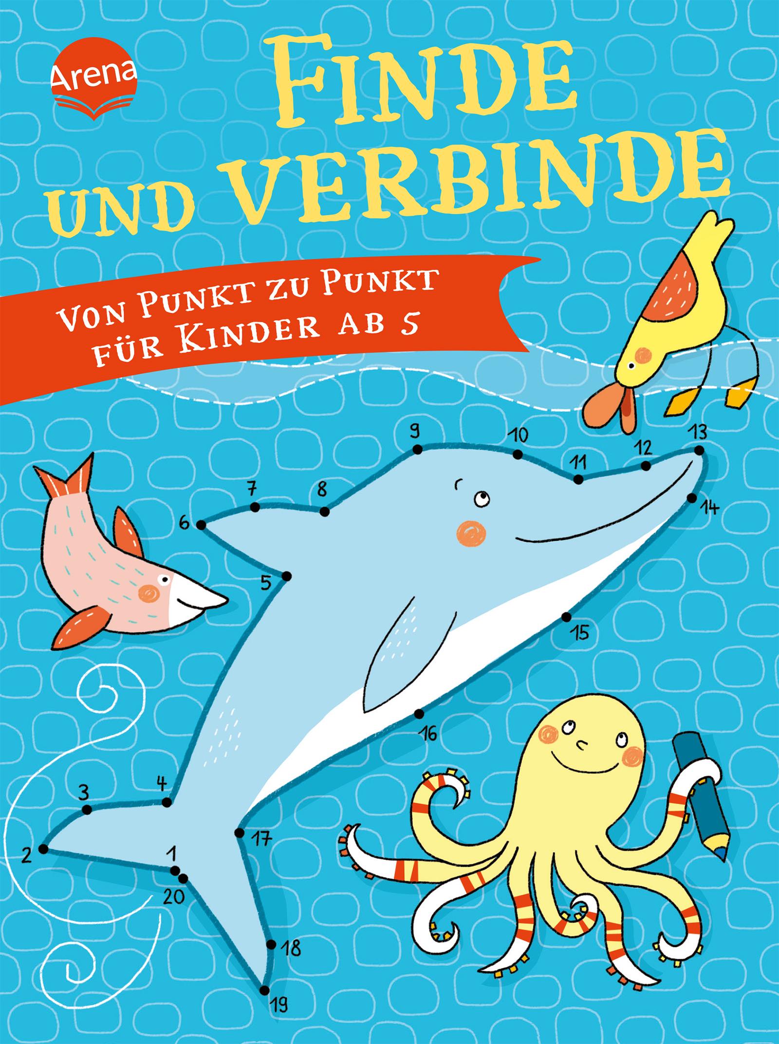 Finde und verbinde. Von Punkt zu Punkt für Kinder ab 5