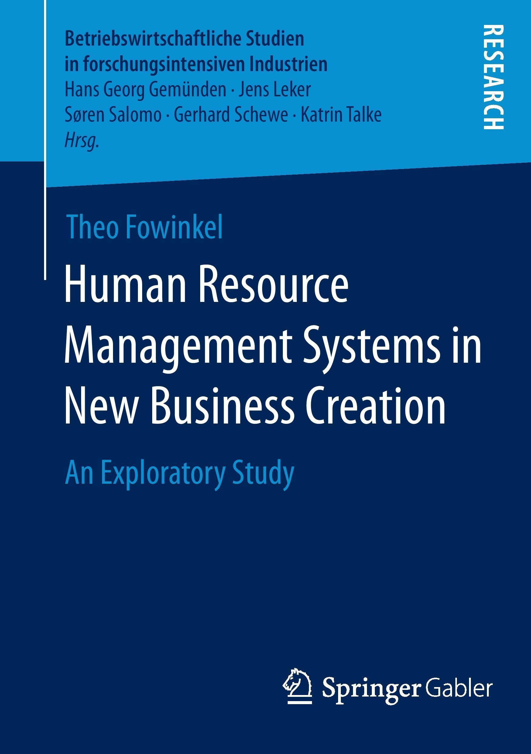 Human Resource Management Systems in New Business Creation