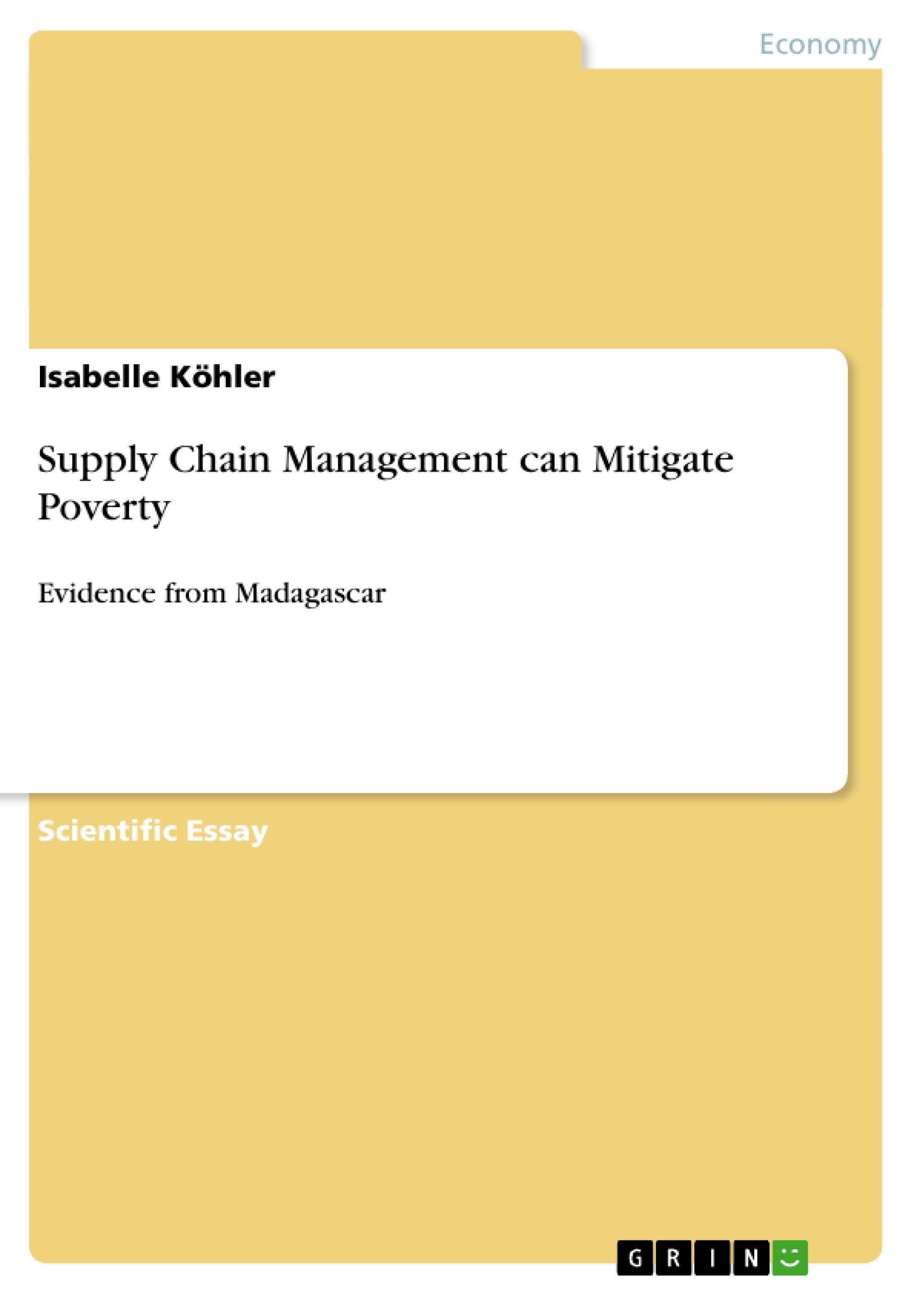 Supply Chain Management can Mitigate Poverty