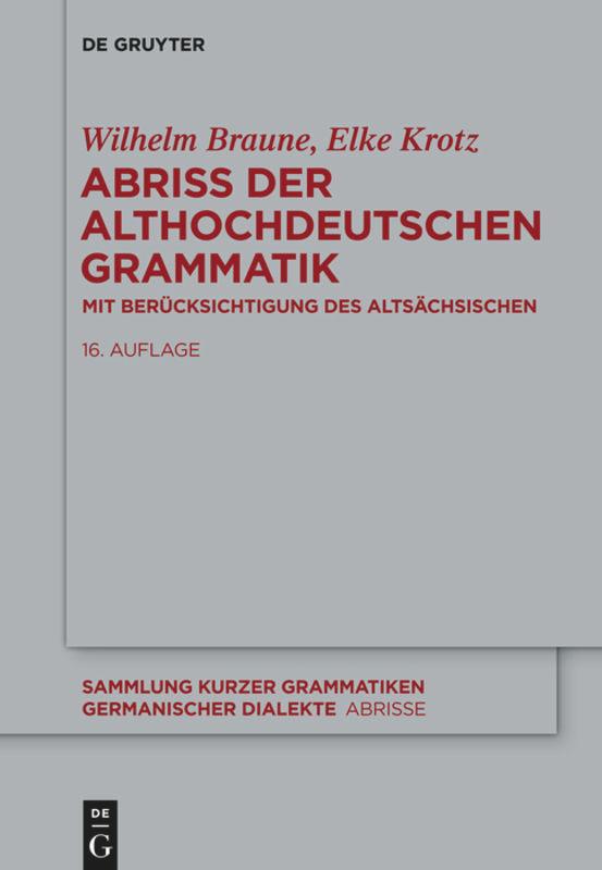 Abriss der althochdeutschen Grammatik