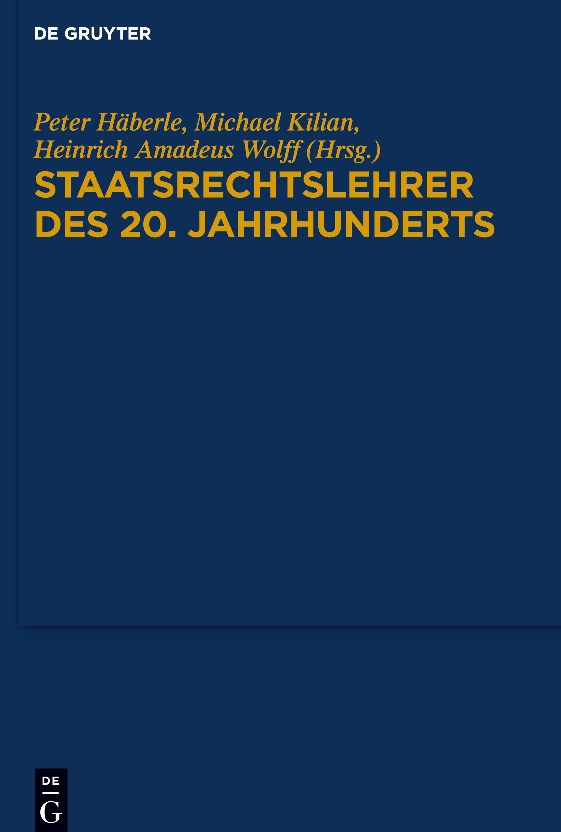 Staatsrechtslehrer des 20. Jahrhunderts