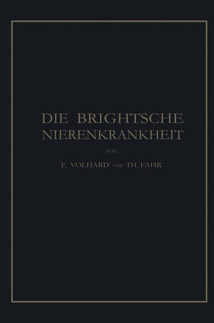 Die Brightsche Nierenkrankheit