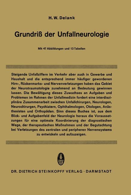 Grundriß der Unfallneurologie