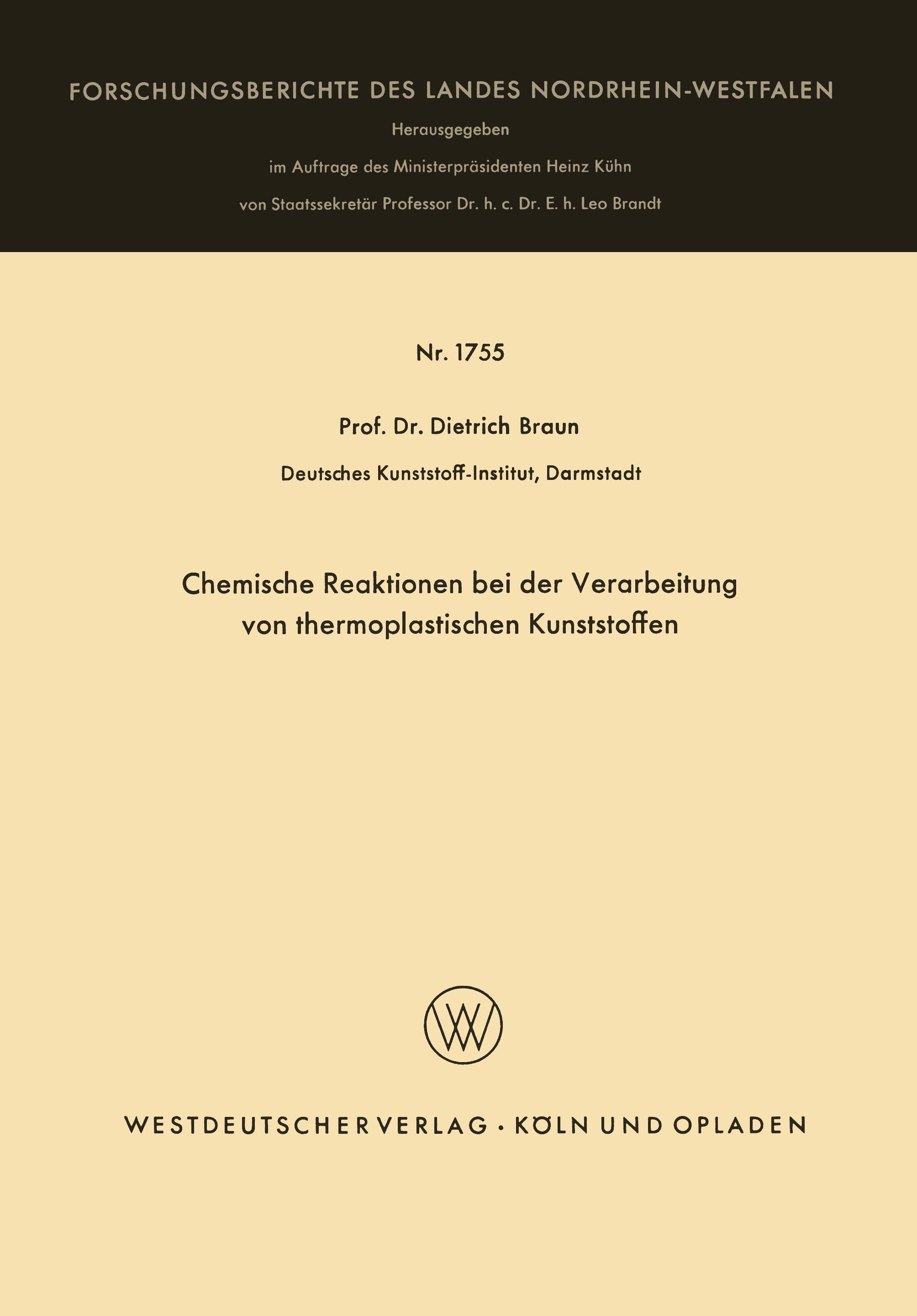 Chemische Reaktionen bei der Verarbeitung von thermoplastischen Kunststoffen