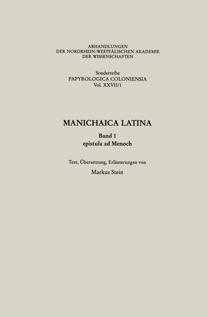 Manichaica Latina