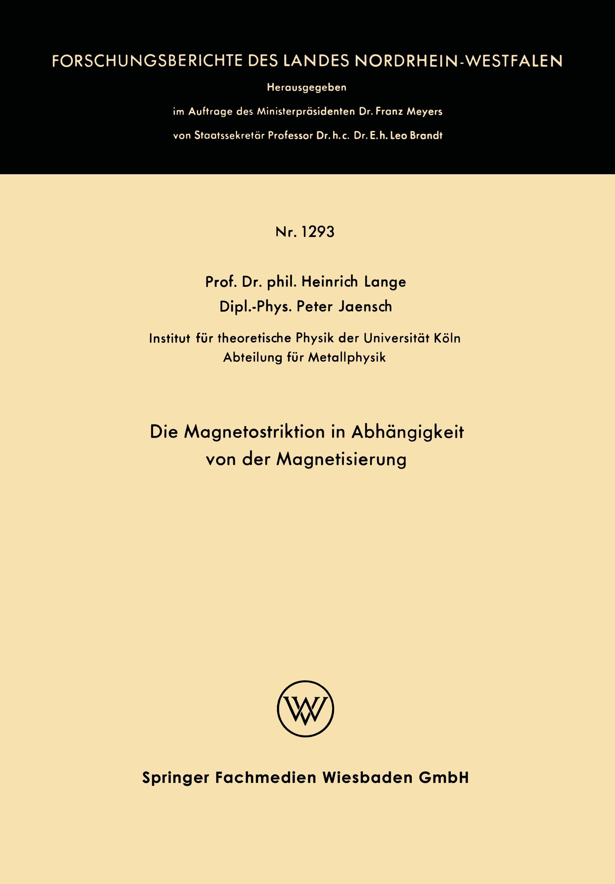 Die Magnetostriktion in Abhängigkeit von der Magnetisierung