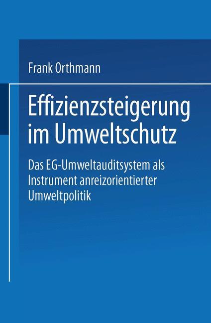 Effizienzsteigerung im Umweltschutz