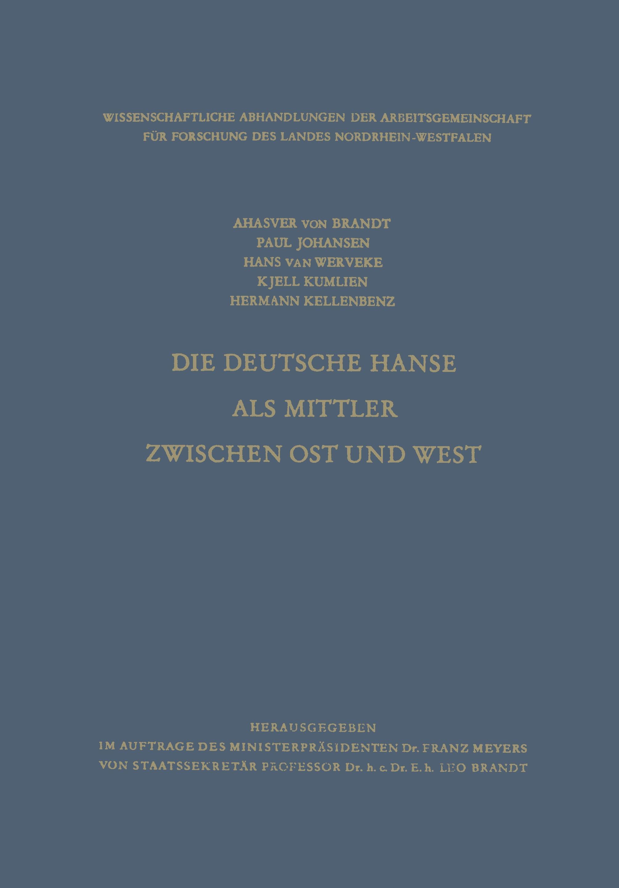 Die Deutsche Hanse als Mittler zwischen Ost und West