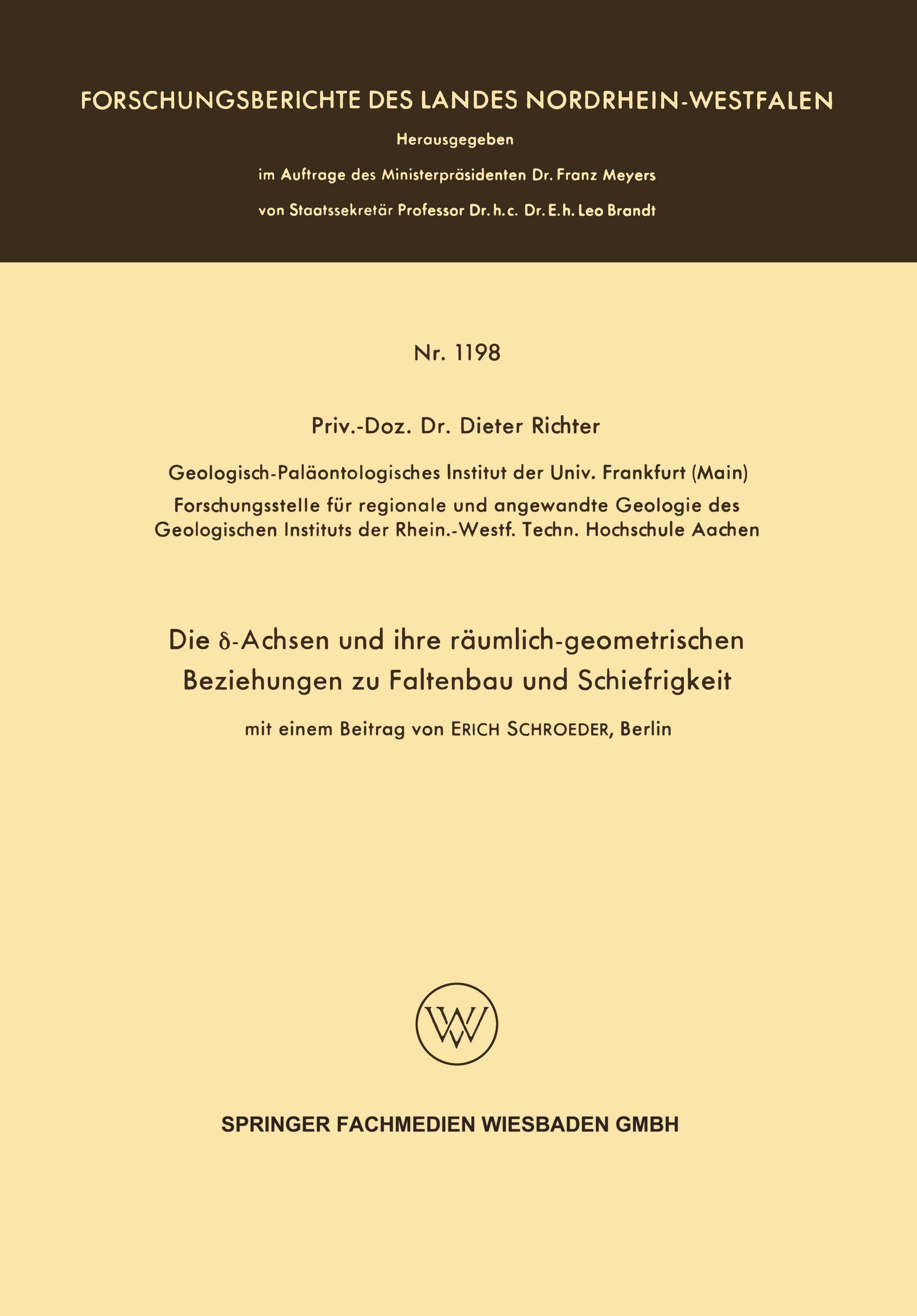 Die ¿-Achsen und ihre räumlich-geometrischen Beziehungen zu Faltenbau und Schiefrigkeit