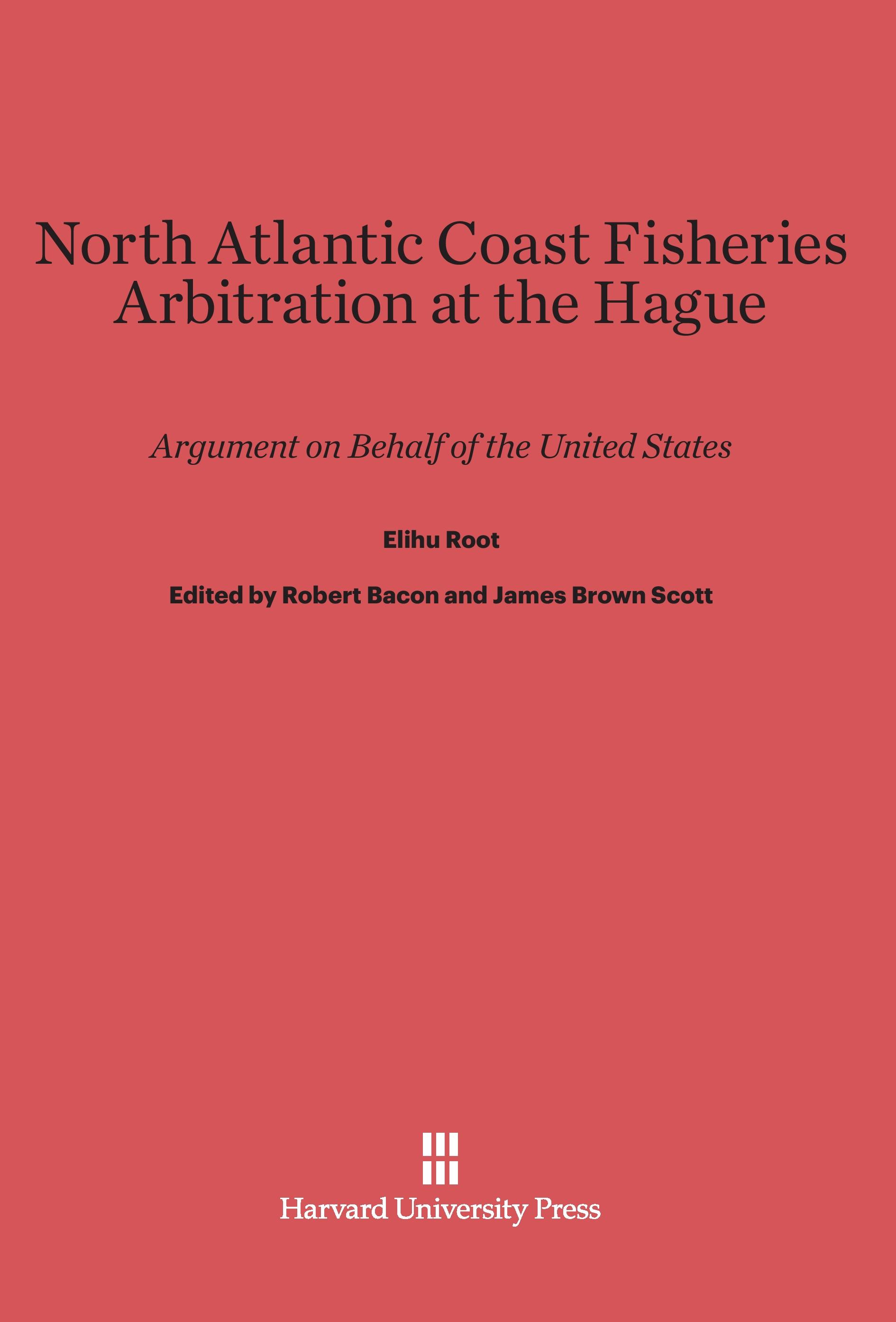 North Atlantic Coast Fisheries Arbitration at the Hague