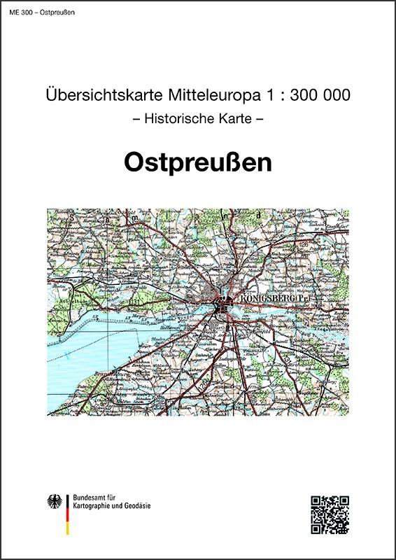 Übersichtskarte von Mitteleuropa 1 : 300 000 Ostpreußen