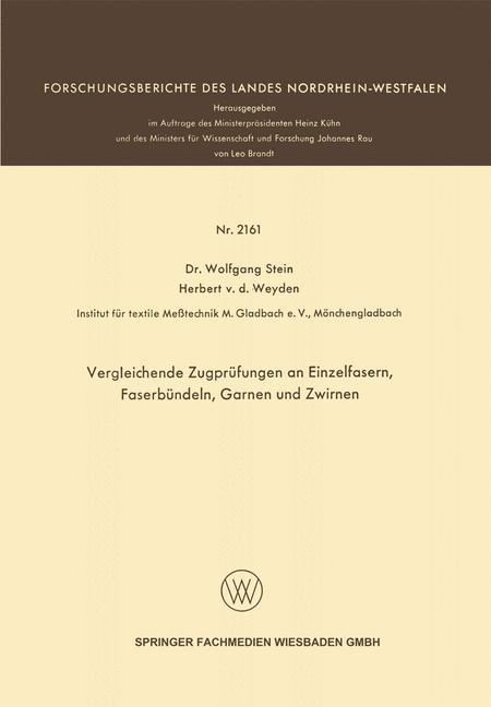 Vergleichende Zugprüfungen an Einzelfasern, Faserbündeln, Garnen und Zwirnen