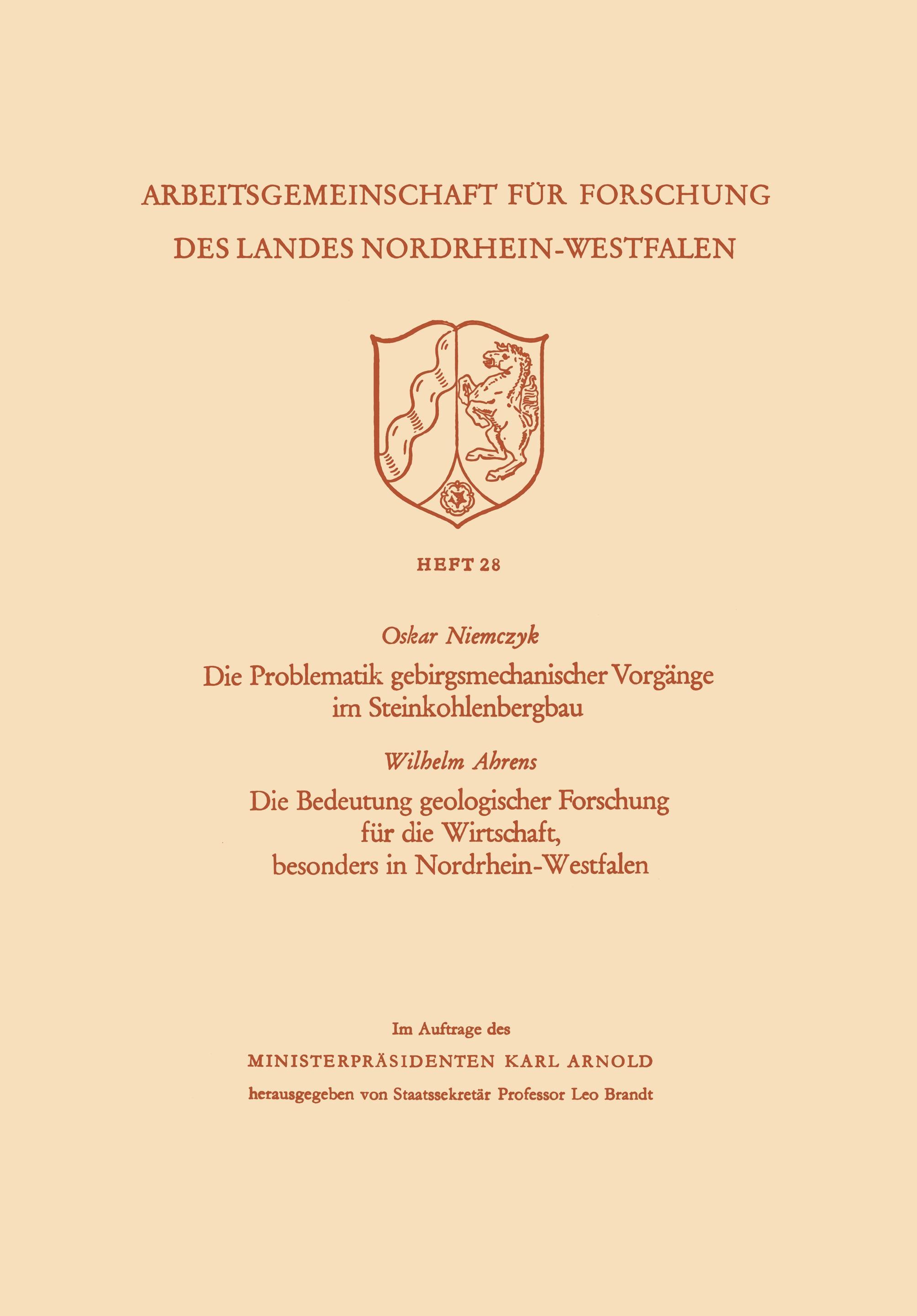 Die Problematik gebirgsmechanischer Vorgänge im Steinkohlenbergbau