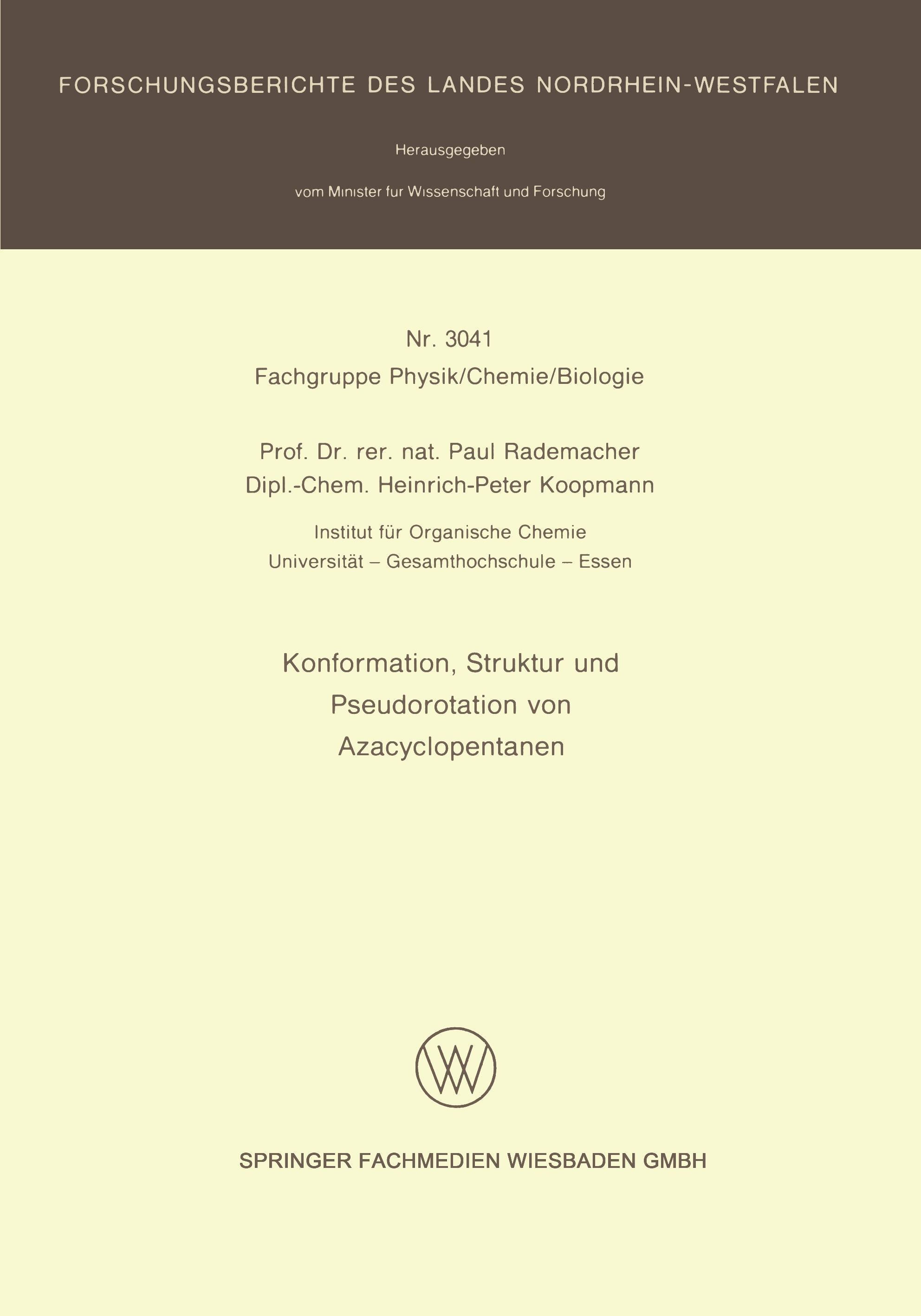 Konformation, Struktur und Pseudorotation von Azacyclopentanen