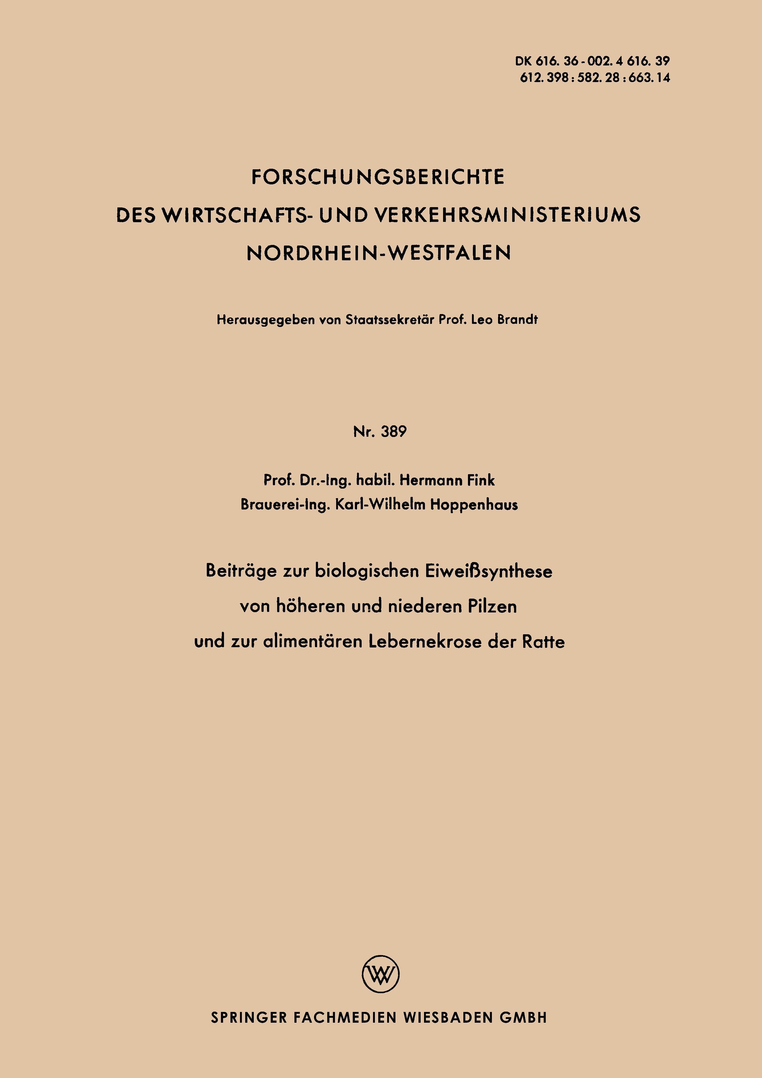 Beiträge zur biologischen Eiweißsynthese von höheren und niederen Pilzen und zur alimentären Lebernekrose der Ratte