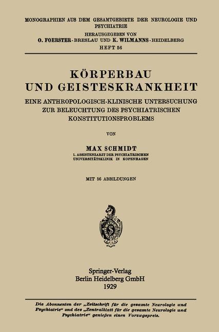 Körperbau und Geisteskrankheit