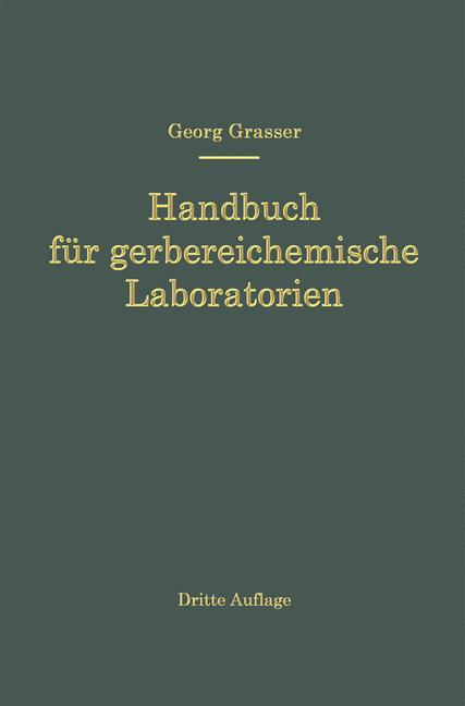 Handbuch für Gerbereichemische Laboratorien