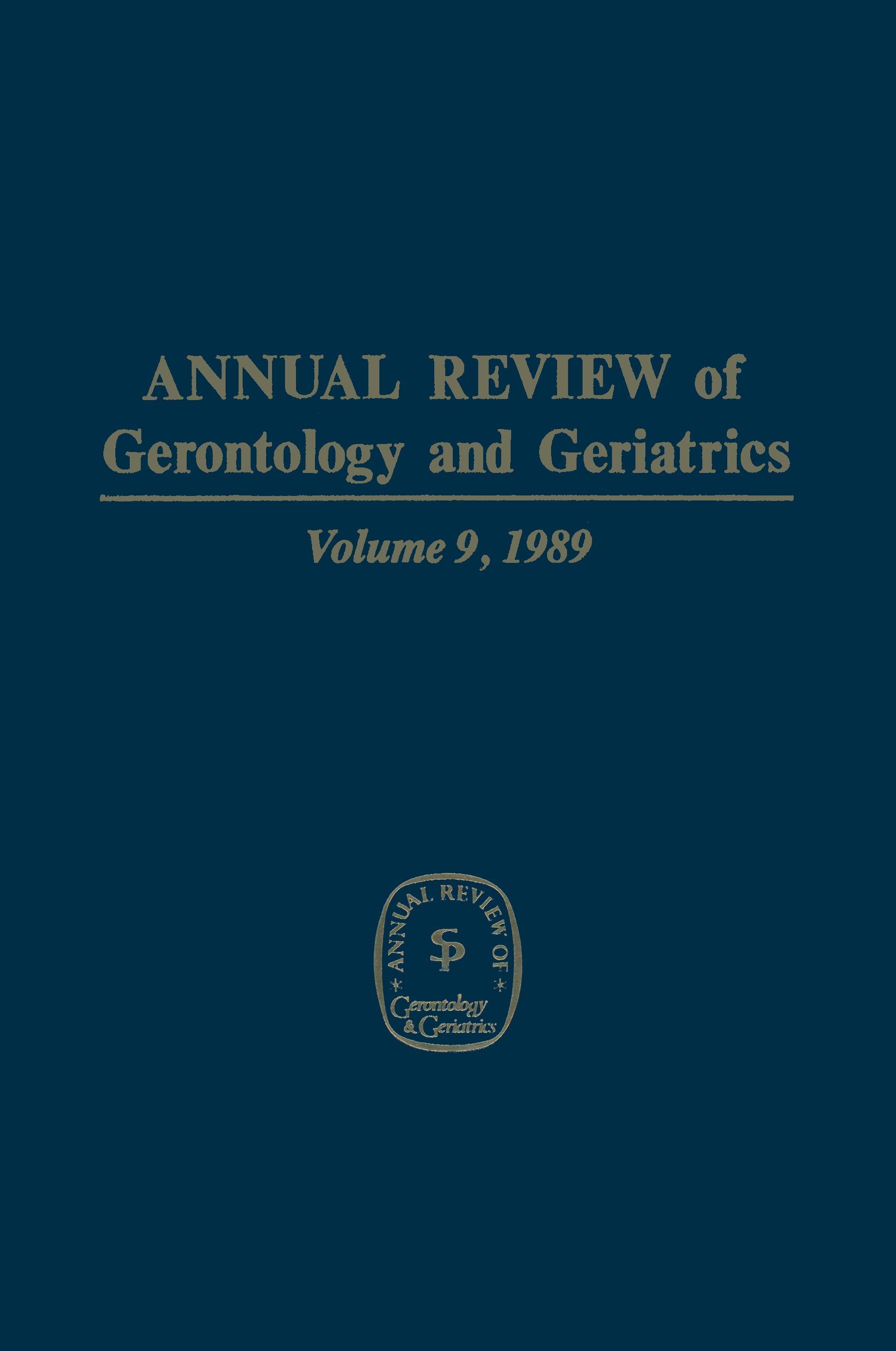 Annual Review of Gerontology and Geriatrics