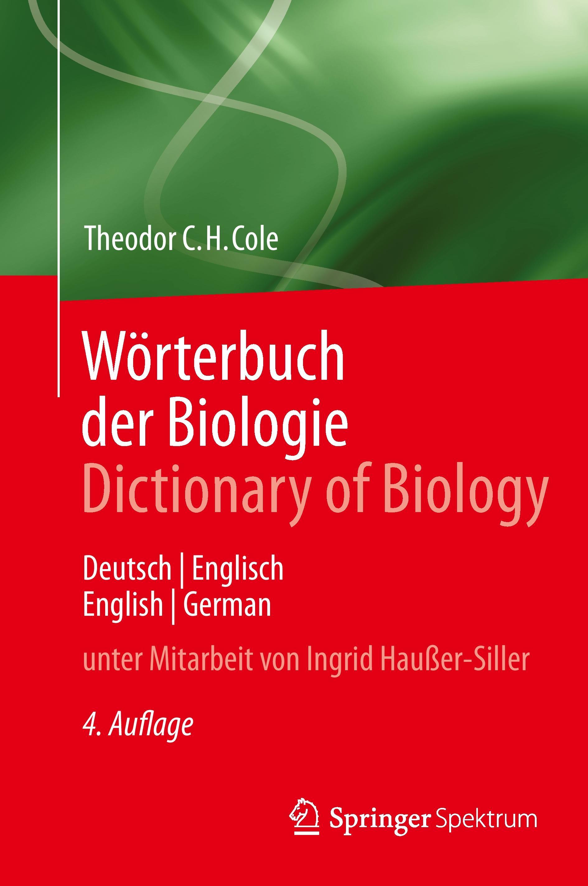 Wörterbuch der Biologie Dictionary of Biology