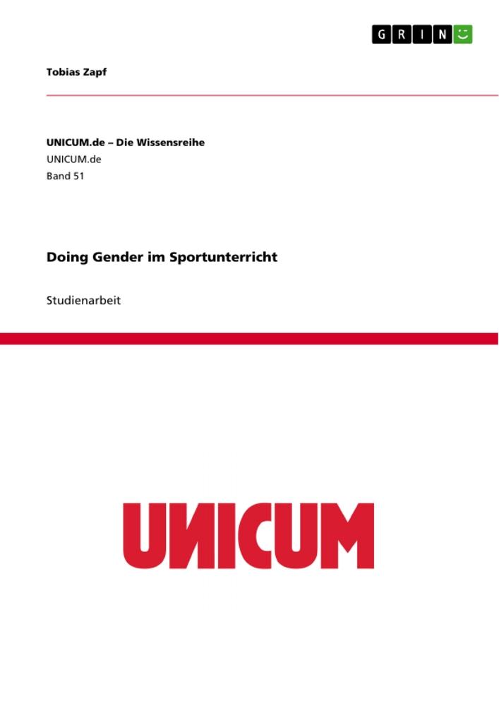 Doing Gender im Sportunterricht