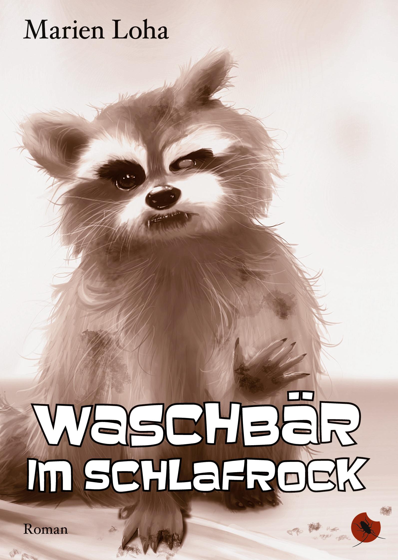 Waschbär im Schlafrock