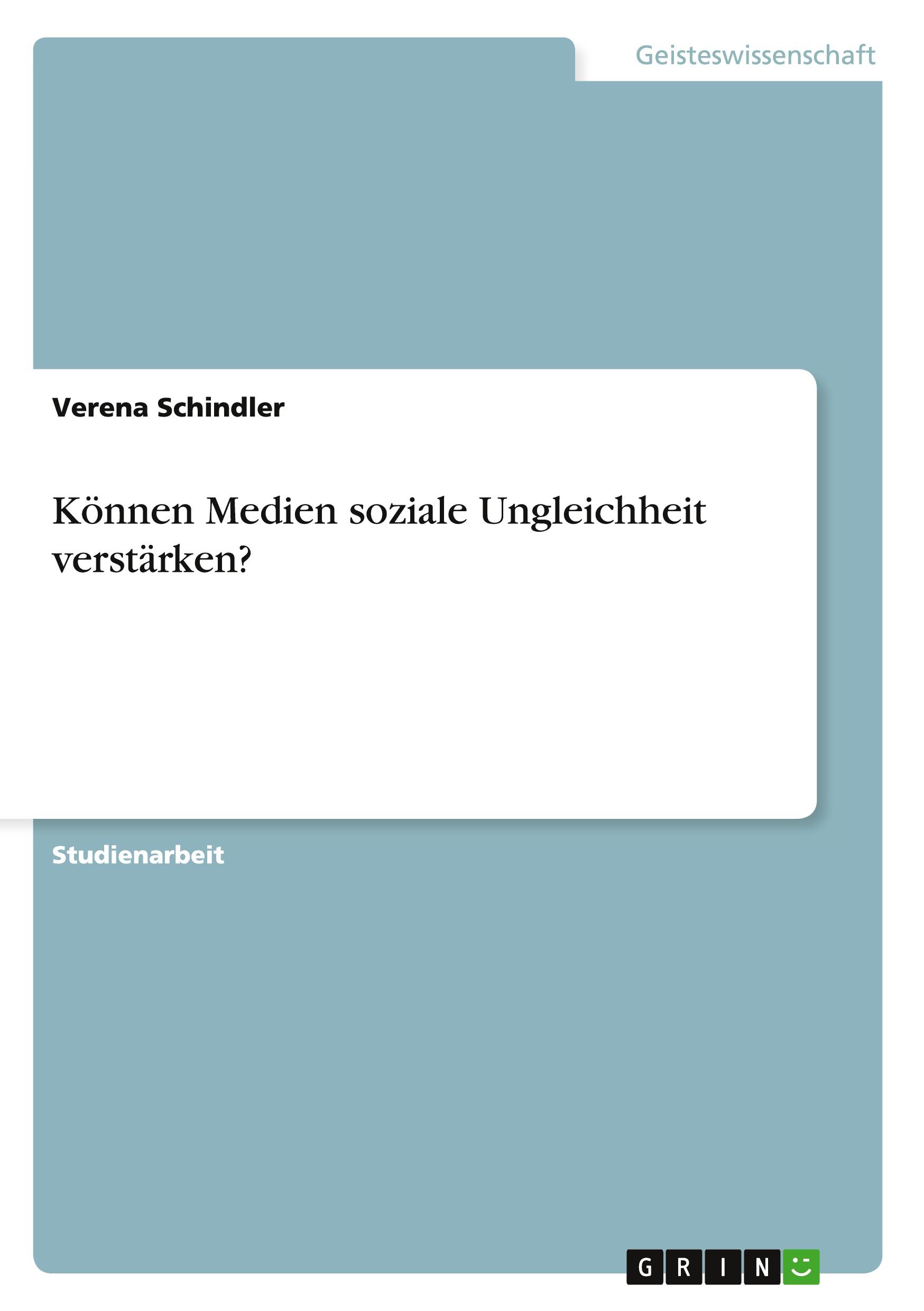 Können Medien soziale Ungleichheit verstärken?