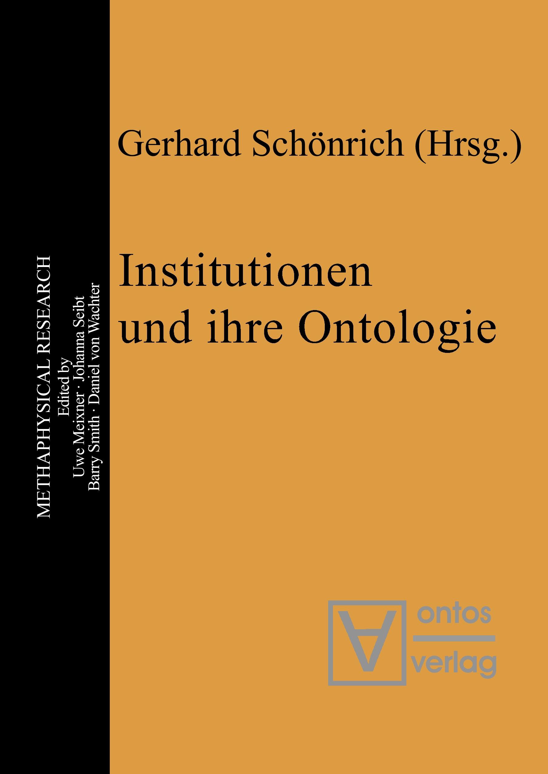 Institutionen und ihre Ontologie