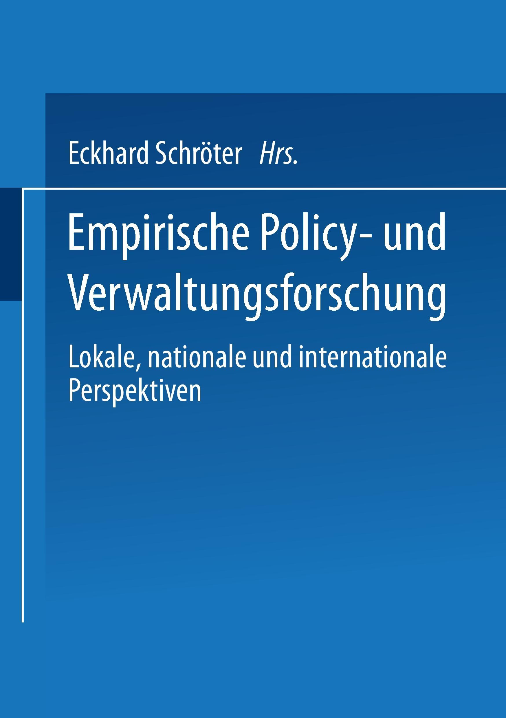 Empirische Policy- und Verwaltungsforschung