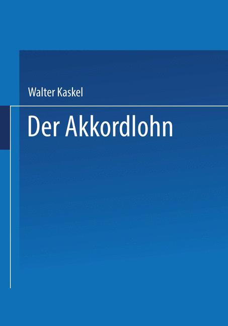 Der Akkordlohn