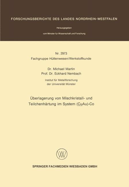 Überlagerung von Mischkristall- und Teilchenhärtung im System (CuAu)-Co