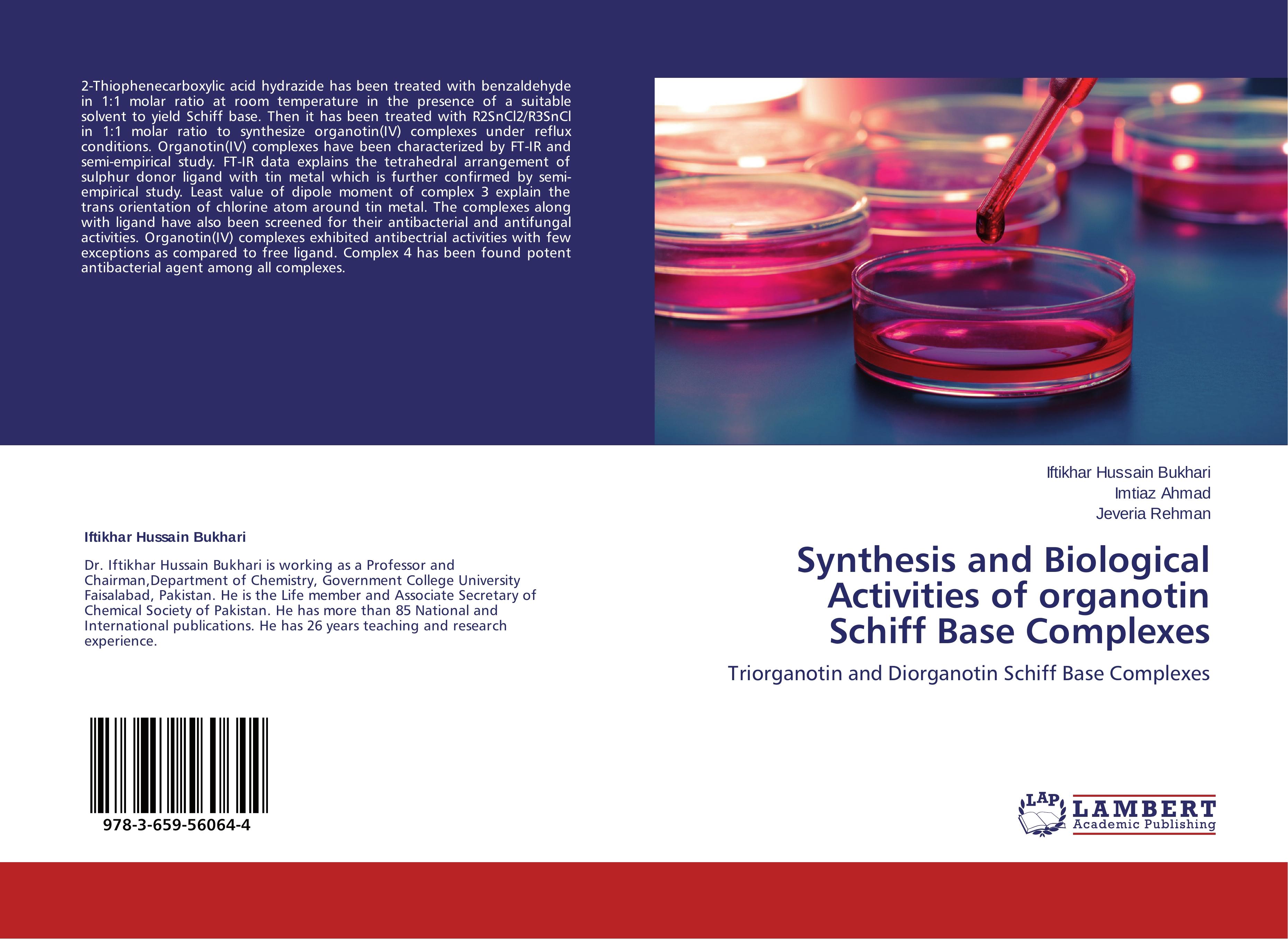 Synthesis and Biological Activities of organotin Schiff Base Complexes