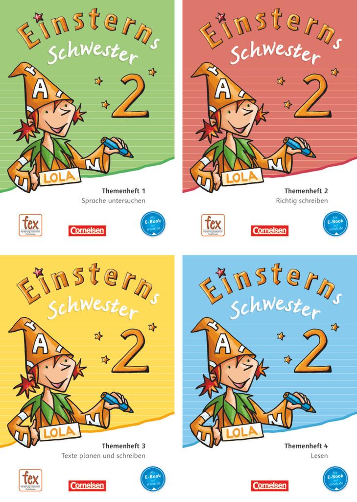 Einsterns Schwester - Sprache und Lesen 2. Schuljahr. Themenhefte 1-4 und Projektheft mit Schuber. Leihmaterial