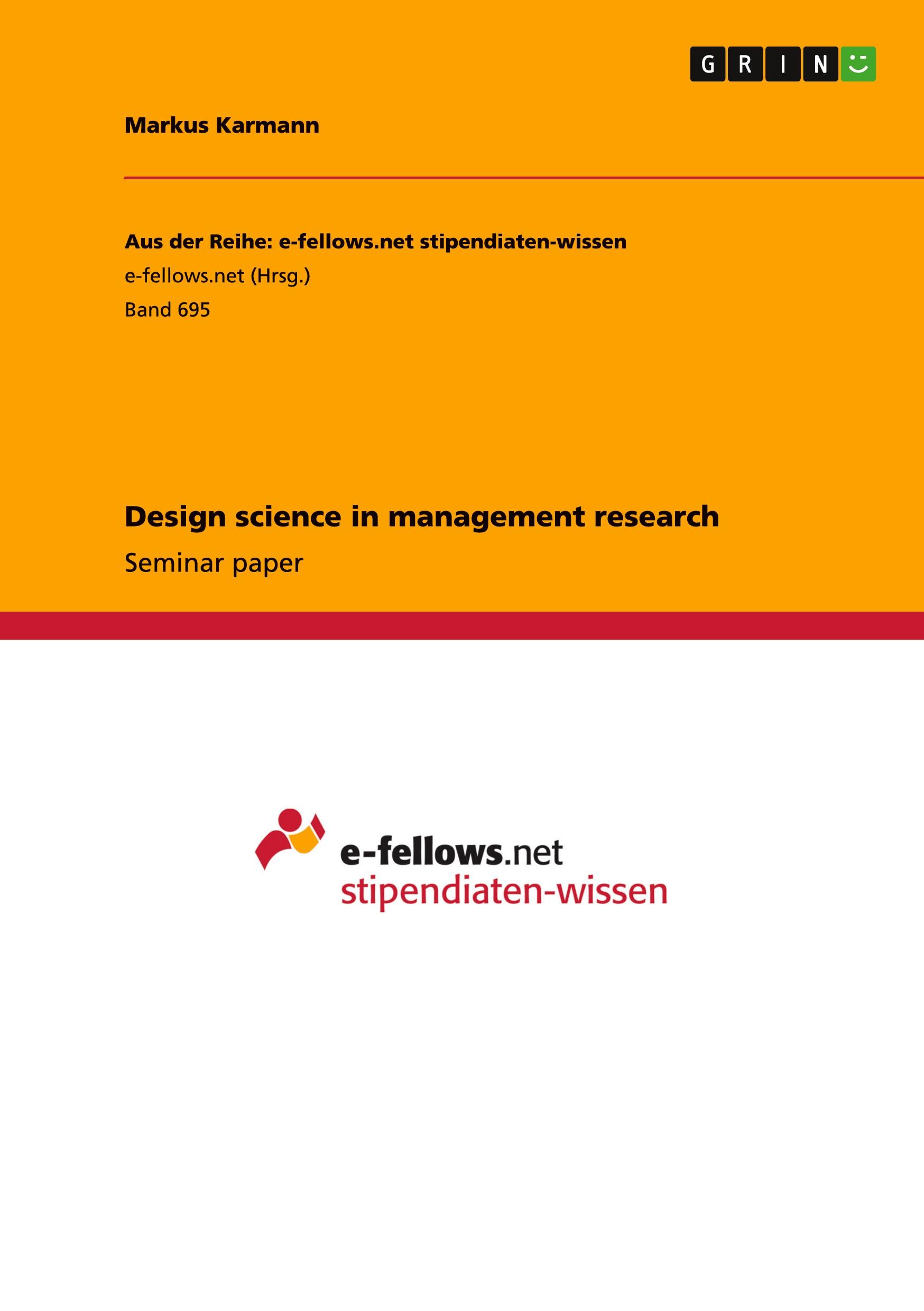 Design science in management research