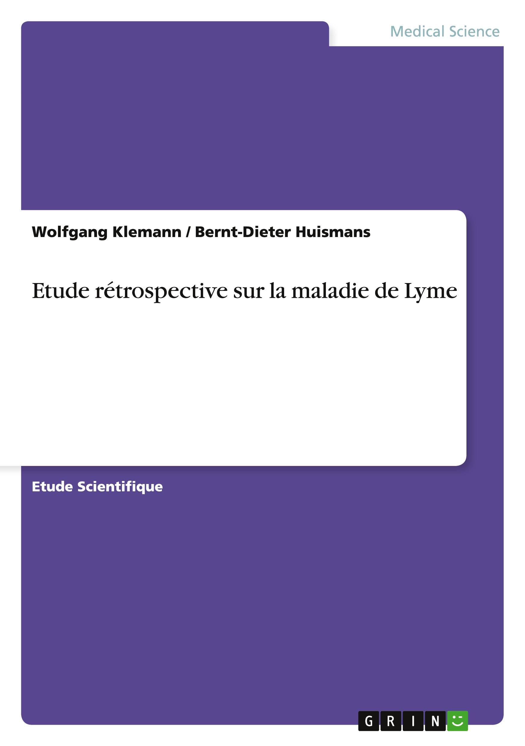 Etude rétrospective sur la maladie de Lyme