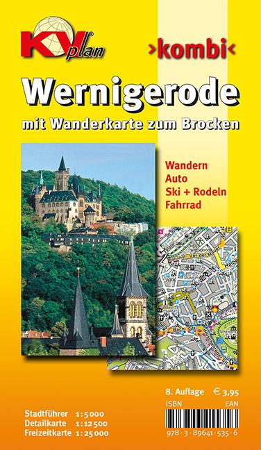 Wernigerode, KVplan, Wanderkarte/Freizeitkarte/Stadtplan, 1:25.000 / 1:12.500 / 1:5.000