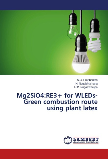 Mg2SiO4:RE3+ for WLEDs- Green combustion route using plant latex