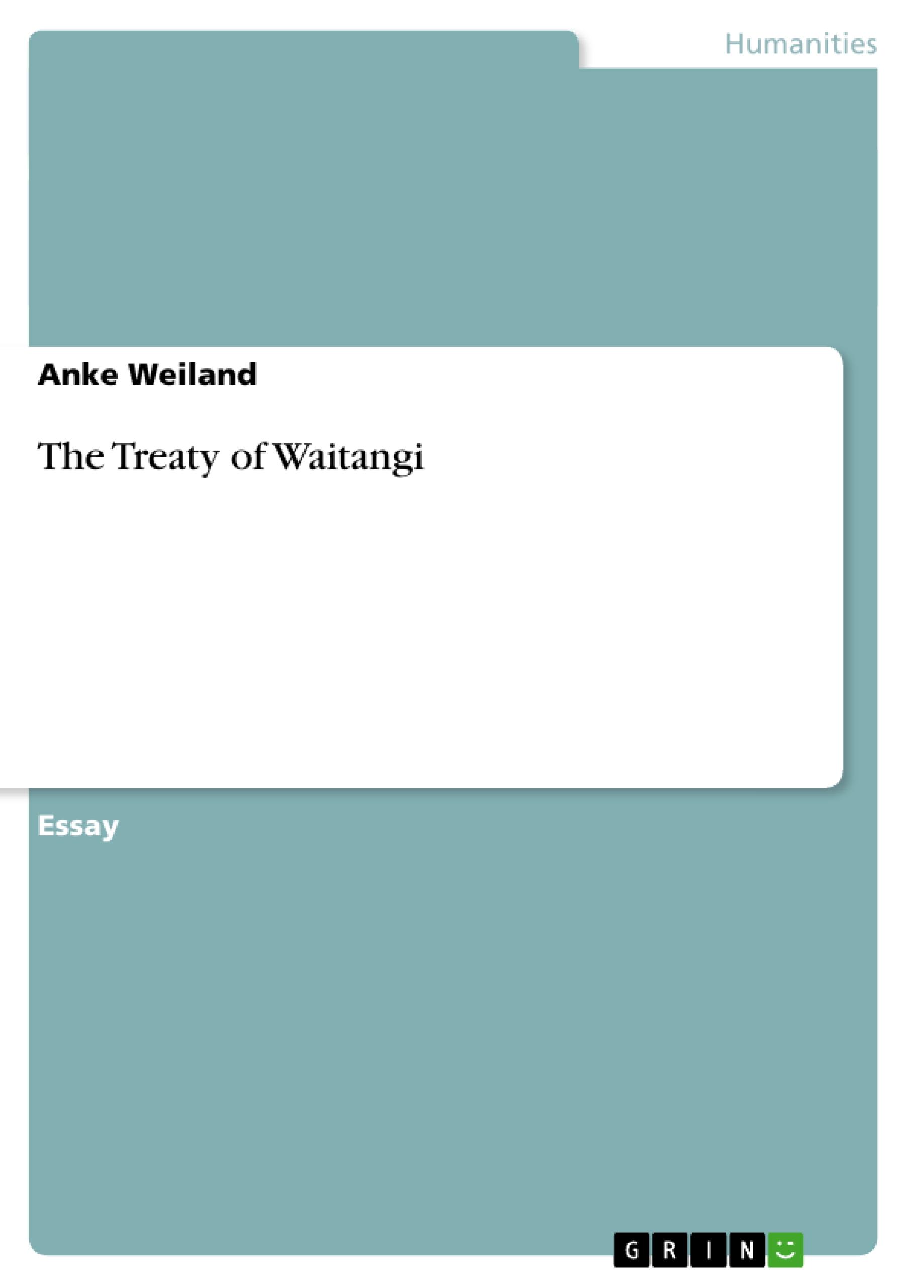 The Treaty of Waitangi