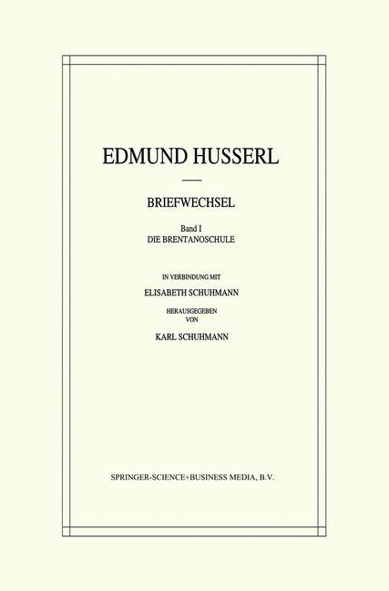 Edmund Husserl Briefwechsel