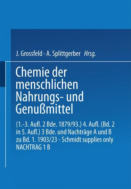 Chemie der menschlichen Nahrungs- und Genussmittel