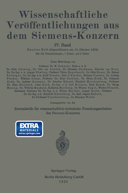 Wissenschaftliche Veröffentlichungen aus dem Siemens-Konzern