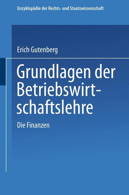 Grundlagen der Betriebswirtschaftslehre