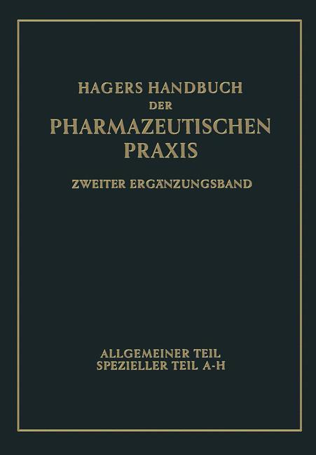 Hagers Handbuch der pharmazeutischen Praxis