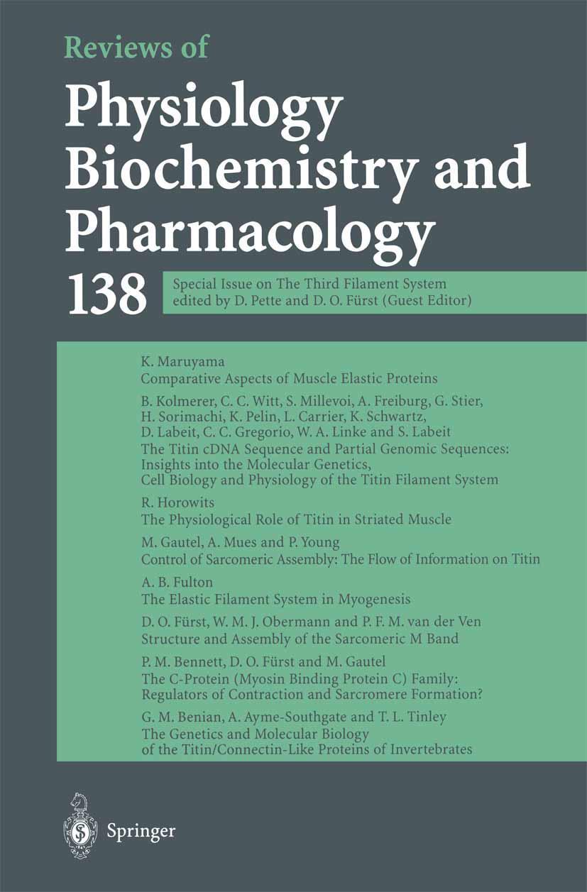 Reviews of Physiology, Biochemistry and Pharmacology