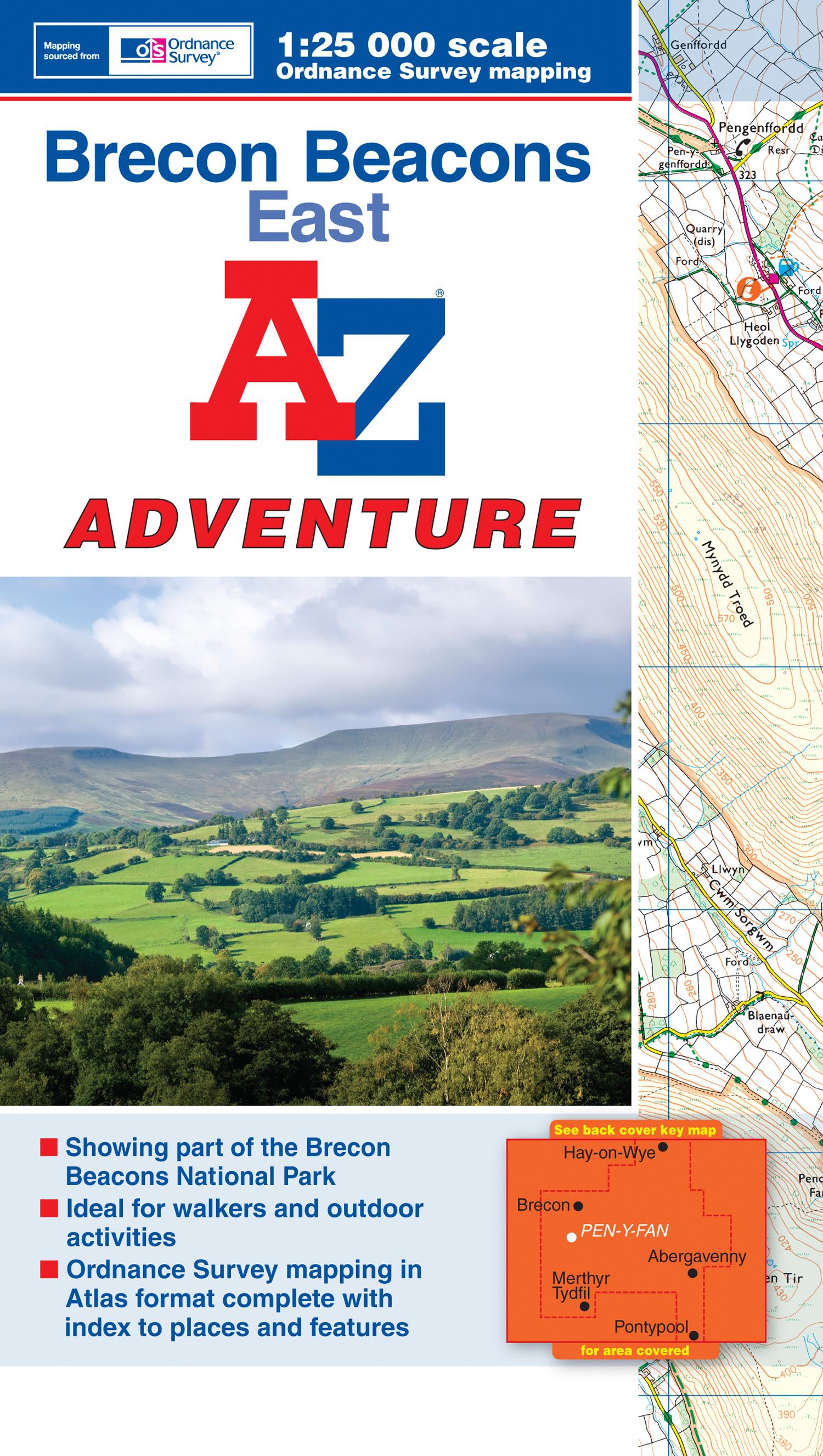 Brecon Beacons East A-Z Adventure Atlas