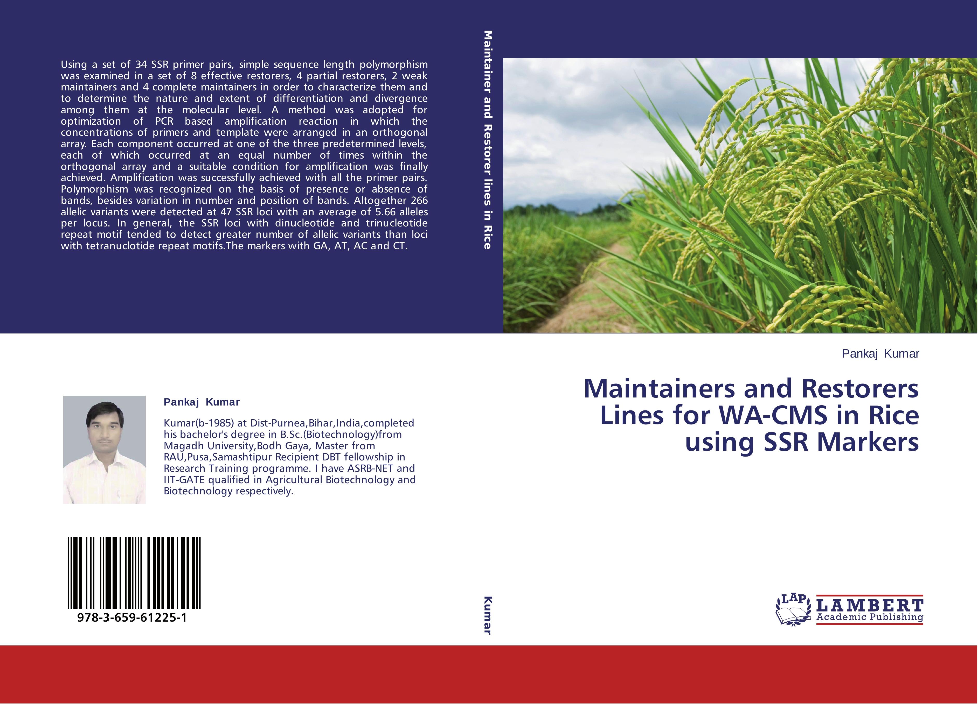 Maintainers and Restorers Lines for WA-CMS in Rice using SSR Markers