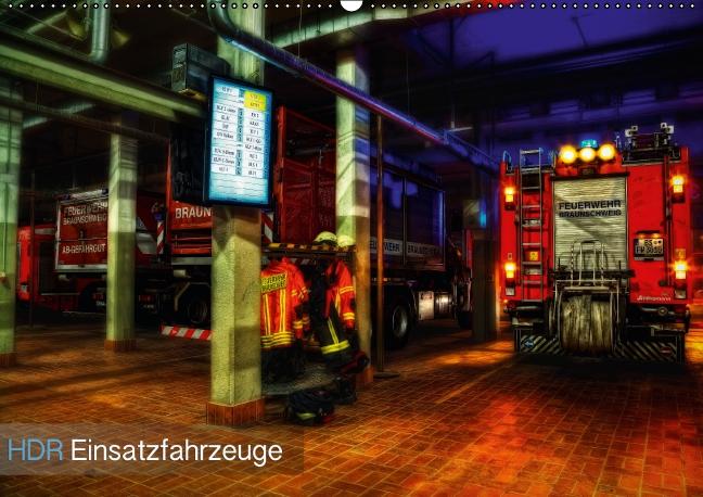 HDR Einsatzfahrzeuge (Wandkalender immerwährend DIN A2 quer)