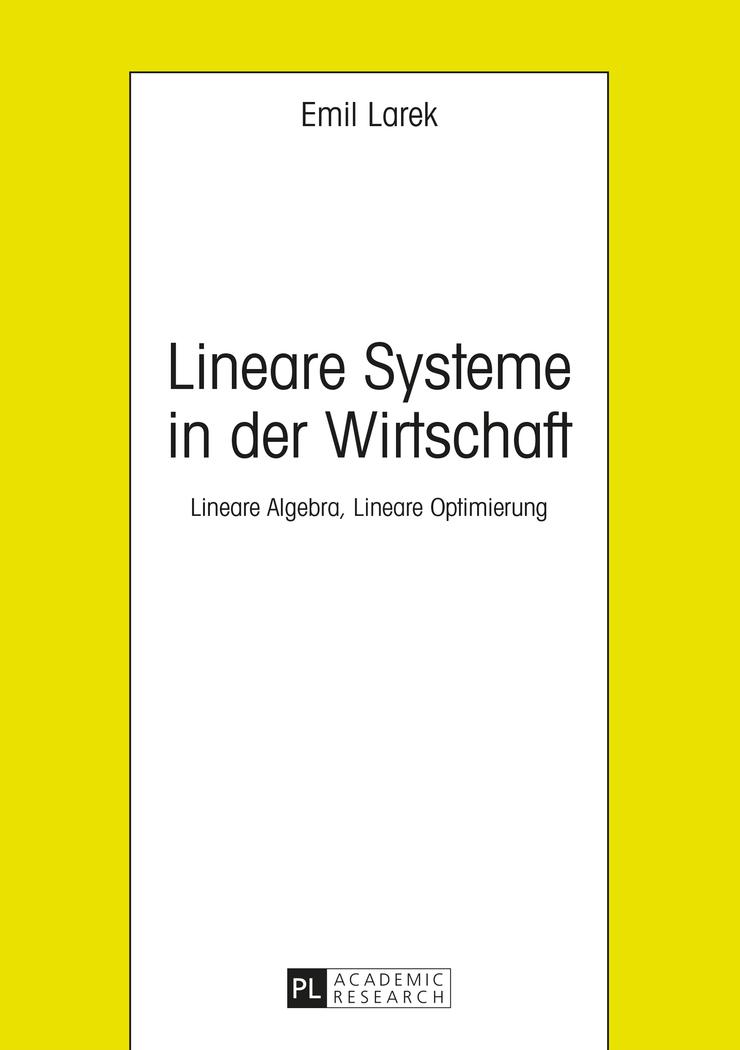 Lineare Systeme in der Wirtschaft