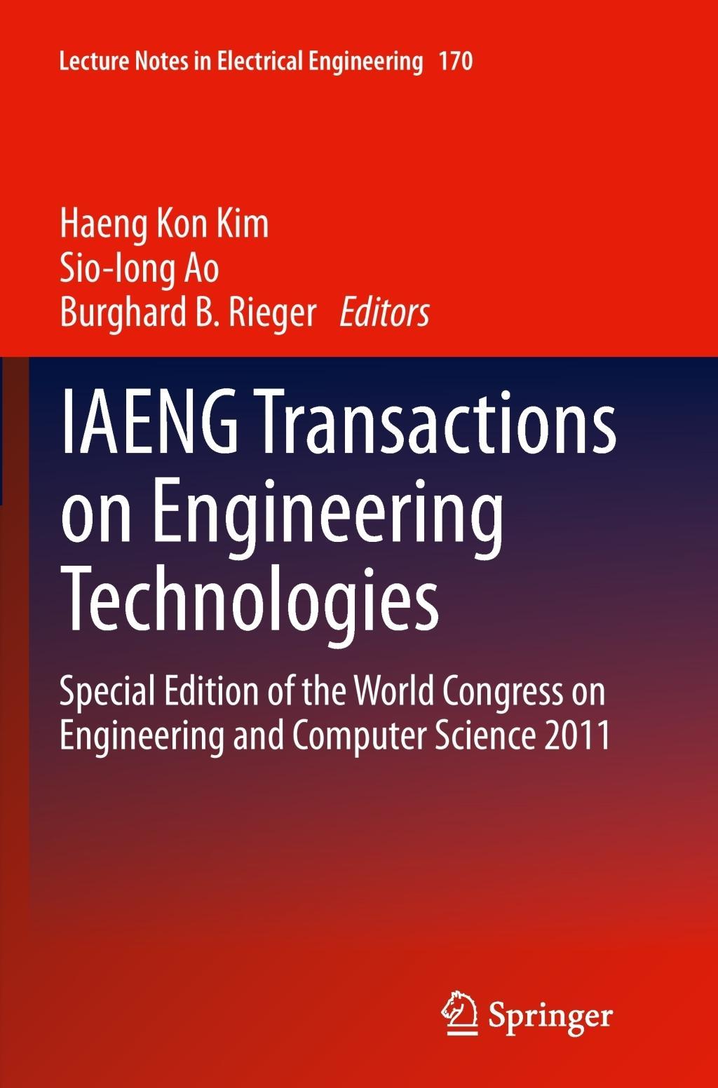 IAENG Transactions on Engineering Technologies