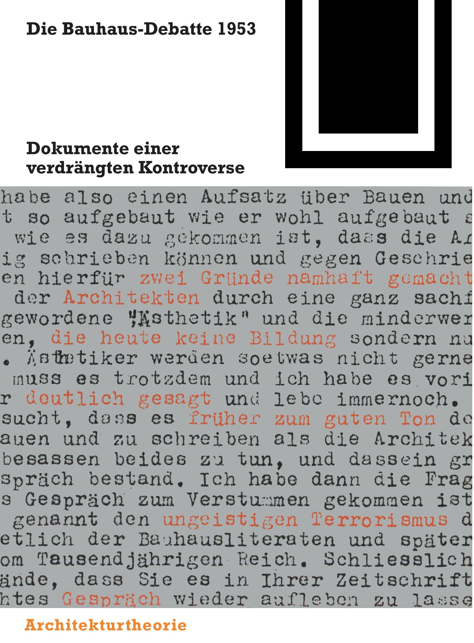 Die Bauhaus-Debatte 1953