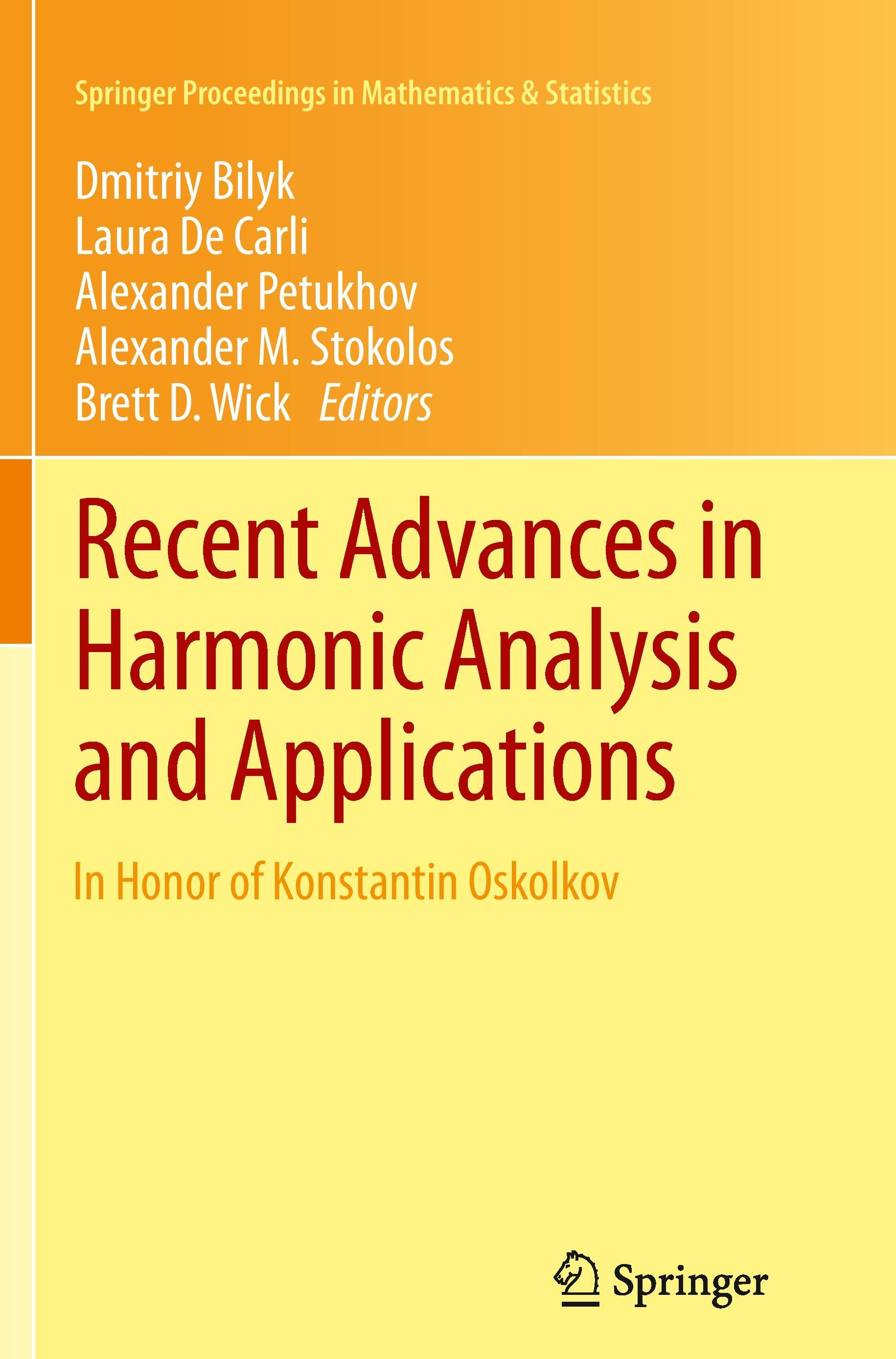 Recent Advances in Harmonic Analysis and Applications